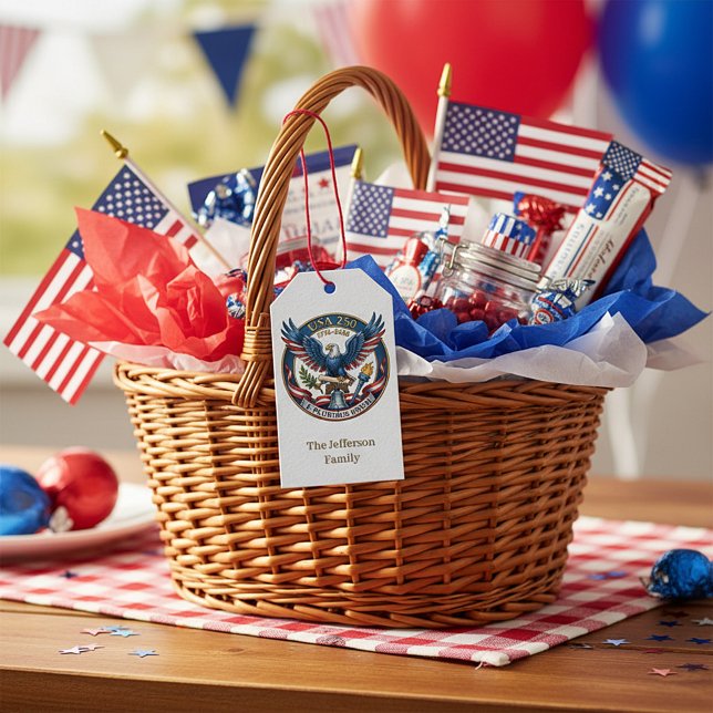 USA 250 Eagle personalised Gift Tags (Creator Uploaded)