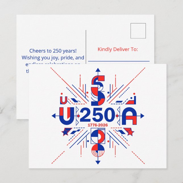 USA 250 HOLIDAY POSTCARD (Front/Back)