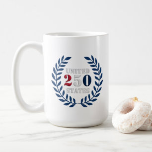 USA 250 Leaf/Heart Design Mug