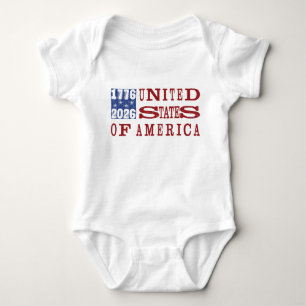 USA 250 Letterpress Style Baby Bodysuit