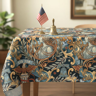 USA 250 Liberty Art Nouveau Pattern ID1302 Tablecloth