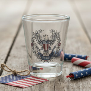 USA 250 Patriotic Eagle Heritage Motif  ID1299 Shot Glass