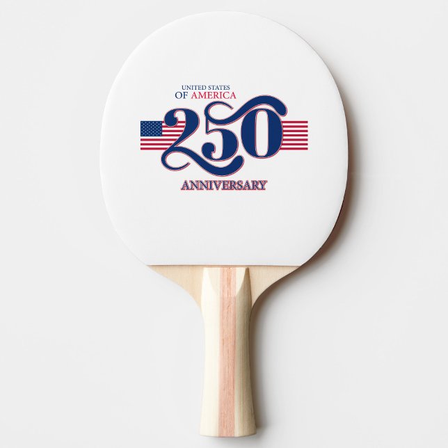 USA 250 Patriotic Ping Pong Paddle   ("Play with American pride -USA 250" )