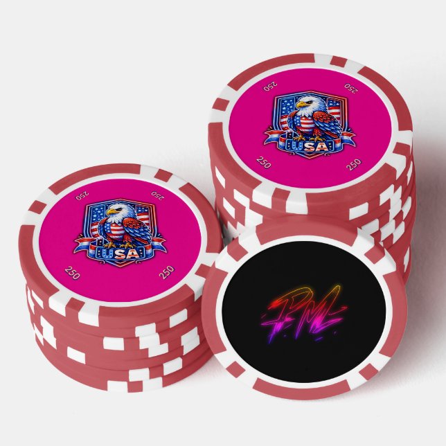 USA 250 POKER CHIPS (Stack)