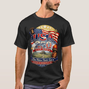 USA 250 Springfield MA Patriotic American Heritage T-Shirt