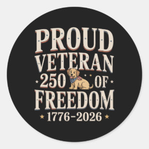 Usa 250 Years 1776–2026 – 4th Of July 2026 Patriot Classic Round Sticker