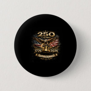Usa 250 Years 1776–2026 Eagle And Liberty Bell Des 6 Cm Round Badge
