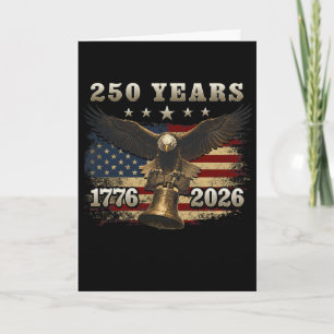 Usa 250 Years 1776-2026 Liberty Bell Eagle Flag  Card