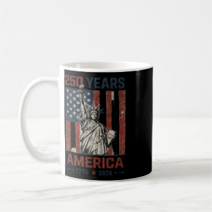 Usa 250 Years 1776 2026 Patriotic Statue Of Libert Coffee Mug