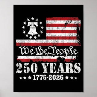USA 250 Years 1776-2026 We The People Liberty Bell Poster
