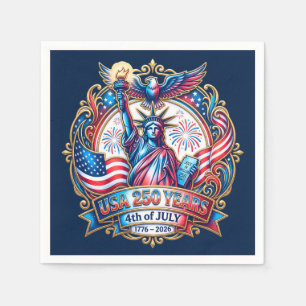USA 250 years 4th of July 1776-2026 Napkin