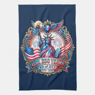 USA 250 years 4th of July 1776-2026 Tea Towel