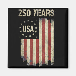 USA 250 Years Anniversary Vintage American Flag Magnet