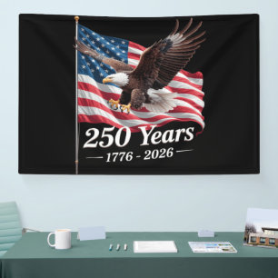 USA 250 Years Eagle 1776-2026 Flag Banner