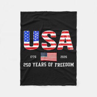 USA 250 Years of Freedom 1776 2026 Americas 250th Fleece Blanket