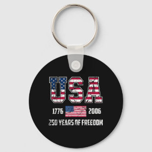 USA 250 Years of Freedom 1776 2026 Americas 250th Key Ring