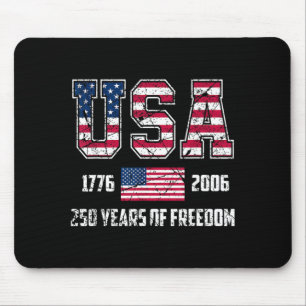 USA 250 Years of Freedom 1776 2026 Americas 250th Mouse Pad
