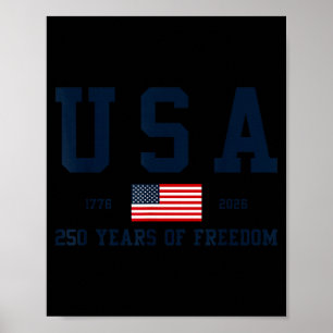 Usa 250 years of freedom 1776 2026 america's 250th poster