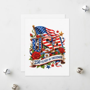 USA 250 Years of Freedom Celebration Holiday Card