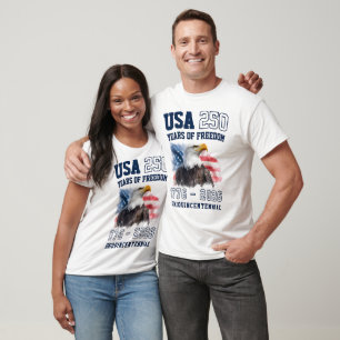 USA 250 Years of Freedom Eagle Patriotic T-Shirt 1