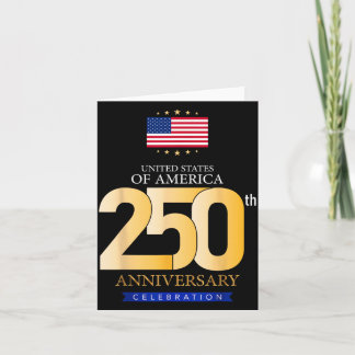 USA 250 Years of Freedom Patriotic America 250th Card