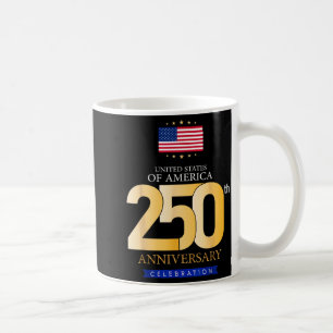USA 250 Years of Freedom Patriotic America 250th Coffee Mug