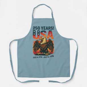 USA 250 Years – Patriotic Bald Eagle July 4th 2026 Apron
