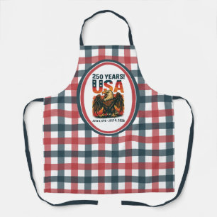 USA 250 Years – Patriotic Bald Eagle July 4th 2026 Apron