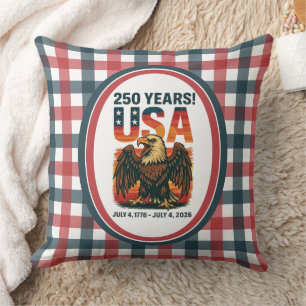 USA 250 Years – Patriotic Bald Eagle July 4th 2026 Cushion