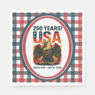 USA 250 Years – Patriotic Bald Eagle July 4th 2026 Napkin