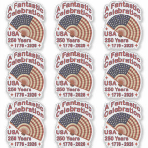 USA 250 Years Patriotic Fan Design – 1776-2026 