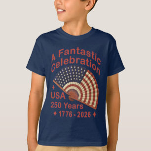USA 250 Years Patriotic Fan Design – 1776-2026  T-Shirt