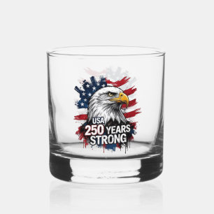 USA 250 Years Strong Whiskey Glass