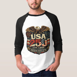 USA 250th Anniversary 1776-2026 Men's Patriotic T-Shirt