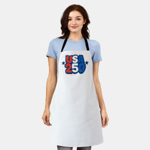 USA 250th Anniversary 1776-2026 Patriotic American Apron