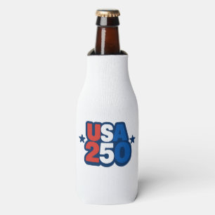 USA 250th Anniversary 1776-2026 Patriotic American Bottle Cooler