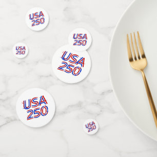 USA 250th Anniversary 1776-2026 Patriotic American Confetti
