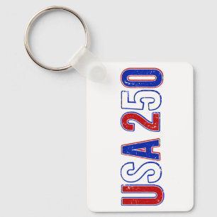 USA 250th Anniversary 1776-2026 Patriotic American Key Ring