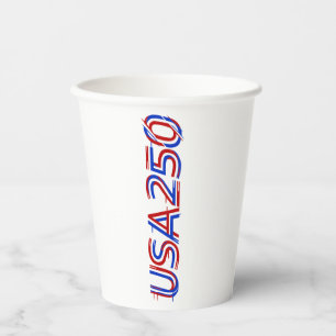 USA 250th Anniversary 1776-2026 Patriotic American Paper Cups