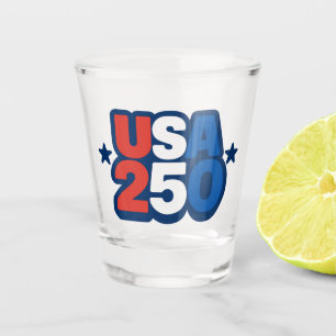 USA 250th Anniversary 1776-2026 Patriotic American Shot Glass