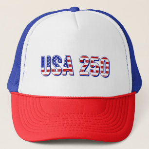 USA 250th Anniversary 1776-2026 Patriotic American Trucker Hat