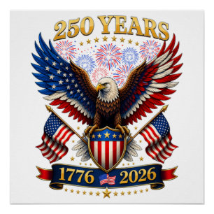 USA 250th Anniversary 1776-2026 Poster