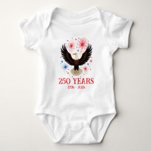 USA 250th Anniversary 2026 1776 - 2026 Patriotic Baby Bodysuit