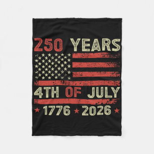 Usa 250th Anniversary 4th Of July Independence Ame Fleece Blanket