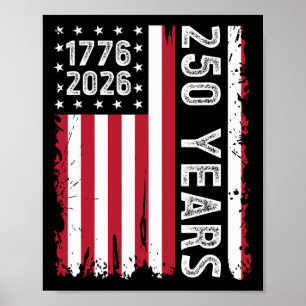 Usa 250th Anniversary 4th Of July Independence Ame Poster