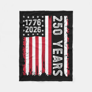 USA 250th Anniversary 4th of July Independence Fleece Blanket