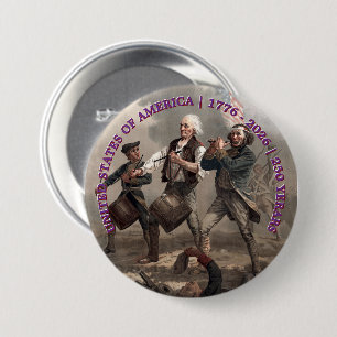 USA 250th Anniversary America Spirit of '76 7.5 Cm Round Badge