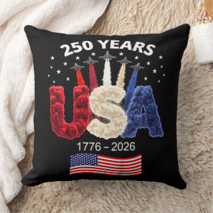 Usa 250th Anniversary American Flag 250 Years  Cushion