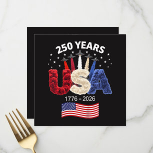 Usa 250th Anniversary American Flag 250 Years Menu