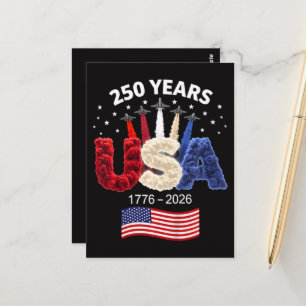 Usa 250th Anniversary American Flag 250 Years Postcard